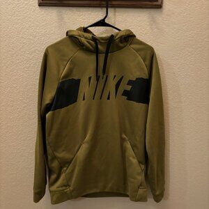 Nike Dri-Fit Hoodie with front pockets - Olive Green - Mens Medium